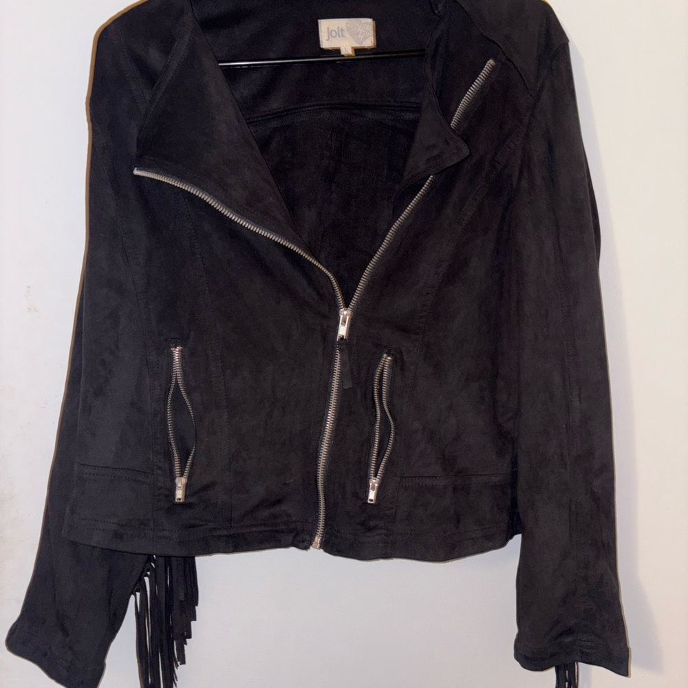 Jolt Women's Black suede Jacket